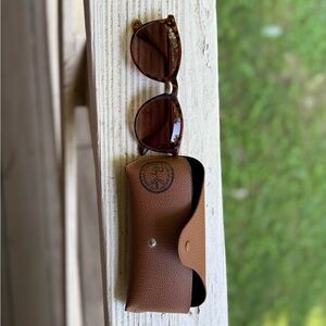 Ray-Ban Tortoise Shell Sunglasses with Brown Case